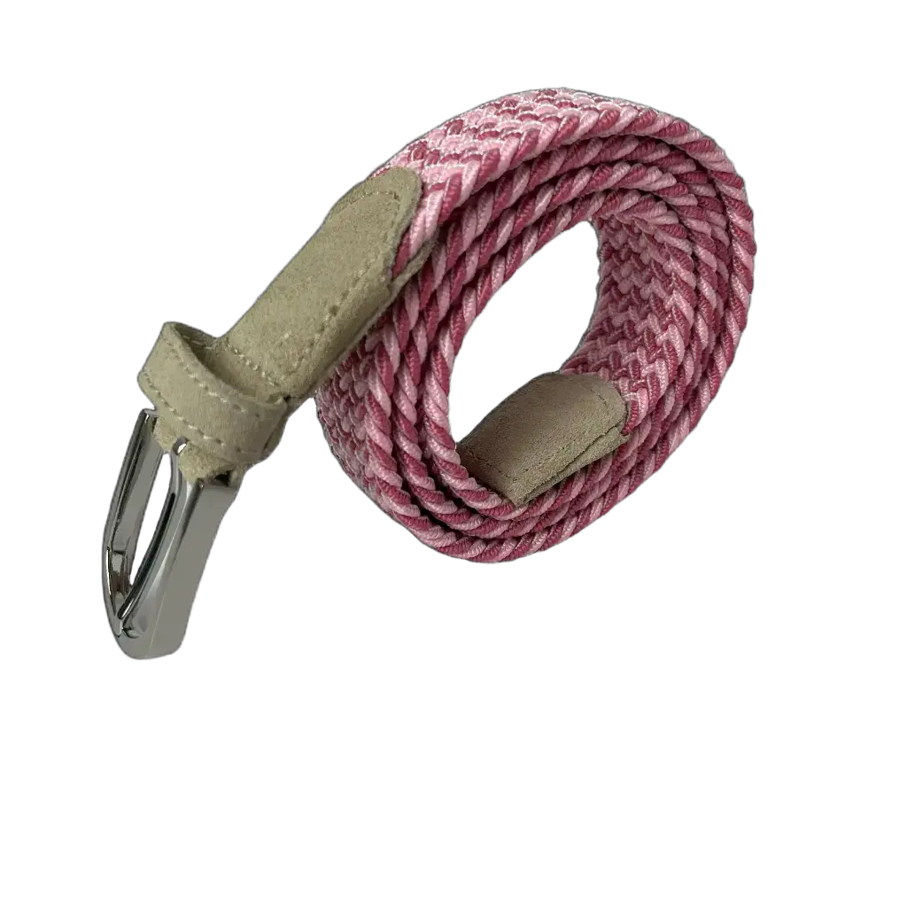 Women's Woven Suede Canvas Belt – No-Hole Punch Free