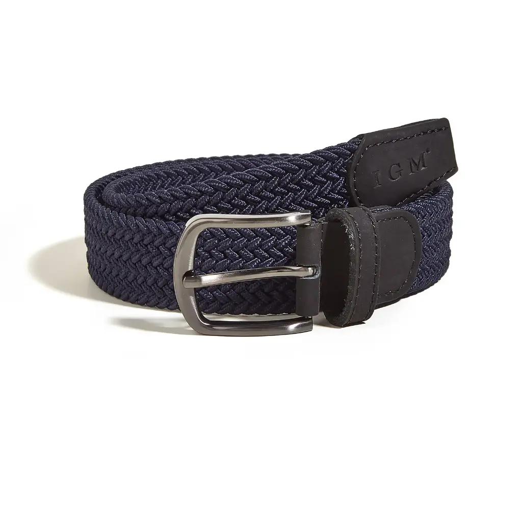 Fashion Design Men's New Elastic Braided Belt Pin Buckle Women's No Holes Canvas Belt 