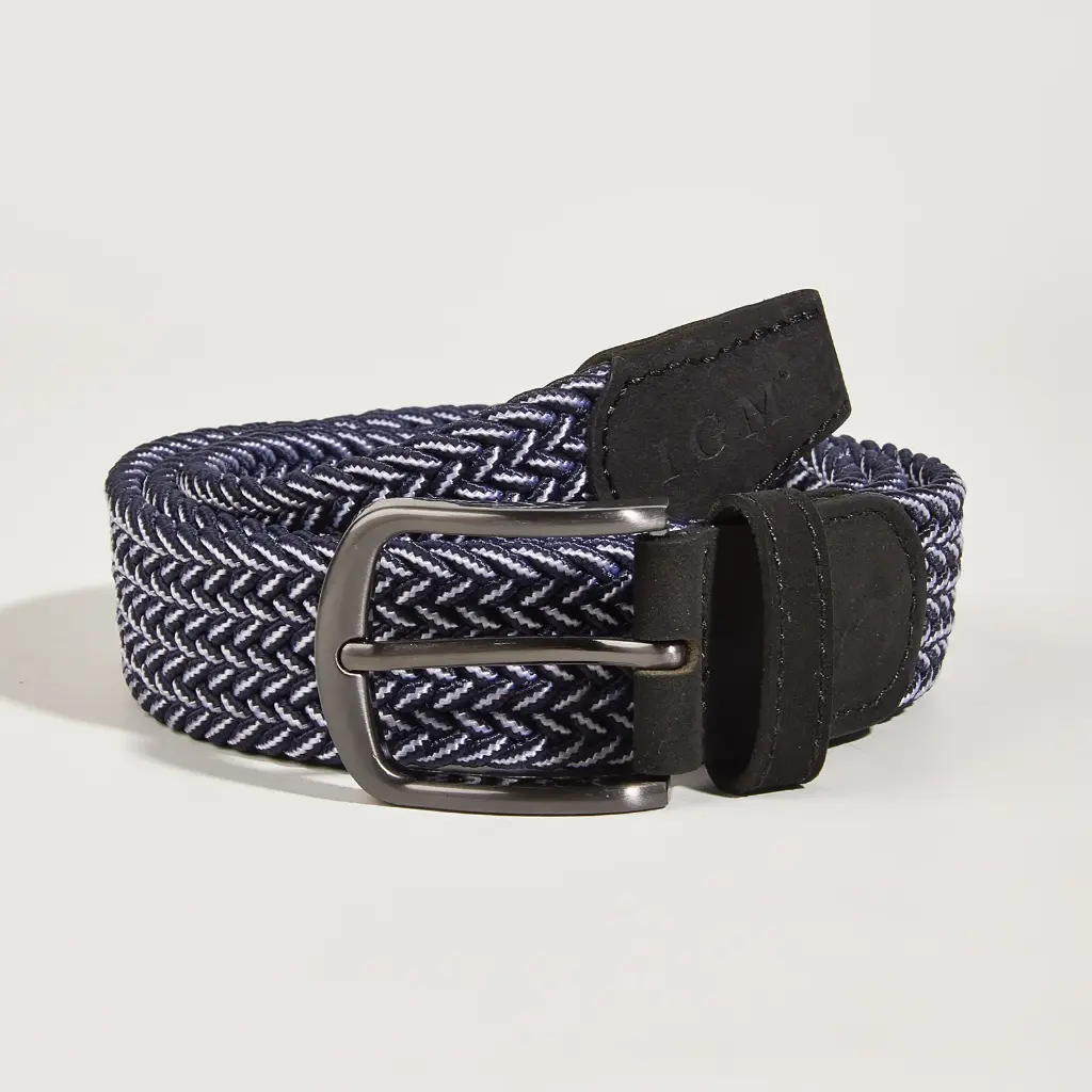 Casual Women Mens Black Golf Baseball Belt Woven Fabric Stretch Elastic Canvas Braided Belts