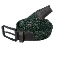 Men's Woven Canvas Belt – No-Hole Punch Free Forest Green