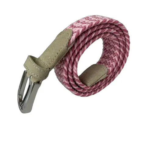 Women's Woven Suede Canvas Belt – No-Hole Punch Free
