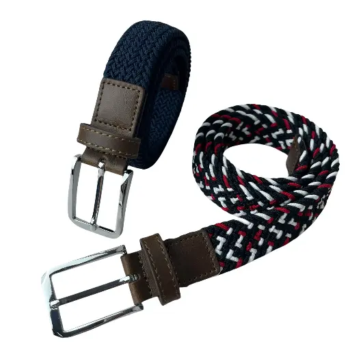 Wholesale Custom Woven Elastic Belt High Quality Golf Belt Buckle Belt for Sport 