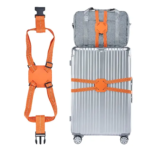OEM Custom Elastic Luggage Strap Bag Bungees Suitcase Luggage Belt with Reflective Stripe 